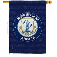 Breeze Decor Air Force ponosna supruga Airman House zastave Oružana snaga Nacionalna straža u. Dvostrane