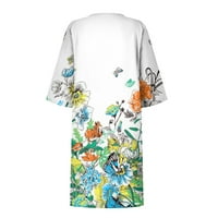 Haljine za žene Qwang ženska ljetna haljina Ležerne prilike za ispis plaža Suk