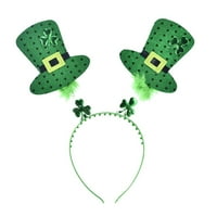 Tkinga moda Day Patrickov dan za glavu Green Shamrock Oprema za kosu Irska stranka Headwear za žene