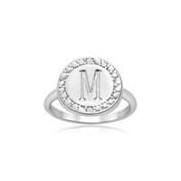 Superjeweler C početni dijamantni prsten u srebru sterlinga za žene, tinejdžere i djevojke