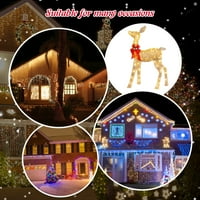 5ft 3D predisjećeni zlatni blistavi božićni jelen Advent Svečano uređenje dvorišta dolazi sa žarulje