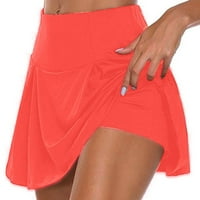 HHEI_K ženski atletični rastezljivi suknje za tenis pokreću joga unutrašnjih kratkih kratkih kratkih