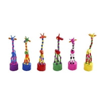 Drvena crtana žirafa igračka šareno pleše za ljuljanje Stojeći za kinderskog desktop za kućni vrtić