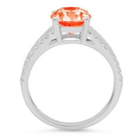 3.28ct ovalni rez crveni simulirani dijamant 18k bijeli zlatni godišnjički angažman prsten veličine
