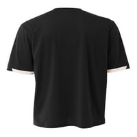 Omladinsko rastezanje Pro bejzbol dres za mlade mužjak u crnoj bijeloj boji
