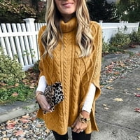 SNGXGN ženska polovica zip V vrat prevelizirani džemper jesen prevelizirani bočni prorez rebrasti pleteni pulover Ženski džemperi, YE1, veličina XL