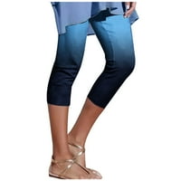 Dahyich ženska dužina koljena pamuk biciklističke kratke hlače gamaše vježbanje pješačenjem joga vježbati workout active odjeća plava m