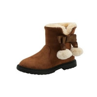 Daeful Kids Snow Boot plišane zimske čizme Zip up topli čizme Neklizajući klizni čizme za hodanje cipele