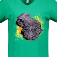 Inktastična šarena lurking gator ženska majica V-izrez