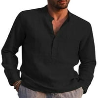 Niuer muns majica sa džepovima vrhovi majica od pune boje Casual Ljetne košulje V bluza izreza Navy Blue L