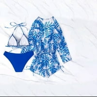 Cre-Heaven žensko kupalište tropsko push up Bakini kupaći kostim sa prikrivenim listom listova za tine