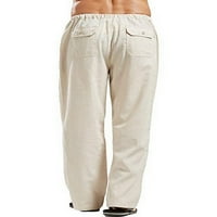 Colisha muns pamučne pantalone za crtež casual labavi džep čvrste elastične strugove struka