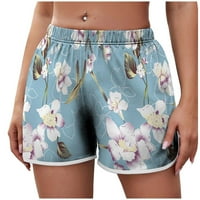 Ecqkame Žene Ljeto cvjetno plaćaSorganizacije Žene Žene Lagane kratke hlače Ležerne prilike Kratke hlače