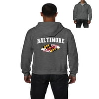 - Muška dukserica pulover punog zip, do muškaraca veličine 5xl - Baltimore