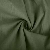 Ženske haljine midi duljina haljina casual moda V-izrez kratki rukav print pamučni posteljina ljuljačka
