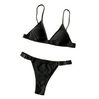 Zuwimk Womens kupaći komisiot, žene Bluouson plivaju vrhove s bikini dno dvije kupaće odijela crna,