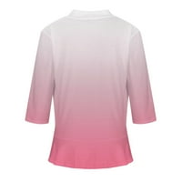 HOKSML ženska plus veličina modni kardigan casual 3 4Sleeve komforna štamparska kardigan plaža top bluza
