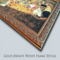 Claude Monet Matted Gold Ornate uramljeni umjetnički print 'Vetheuil, Prairie Inondee'
