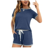 Ženske kratke pidžame postavljaju ljetne casual gornje tinejdžere sa salona za kratke hlače, dva odjeća za žensko za spavanje