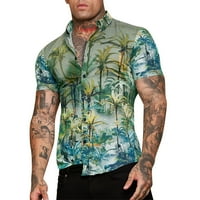 Košulje za muškarce Ljeto Muška plaža Turizam Turistička modna labava Ispis Majica kratke rukave