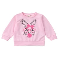 Wassery Toddler Baby Girls Boys Uskrsni odjeća 6m-4T Dječji pulover Prevelicirani zečji zeč dugi rukav