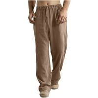 Zunfeo Muške ljetne hlače Cleariance- labavo udobne pantalone Povratne elastične hlače ravno-nogalne