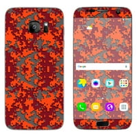 Naljepnica za kožu za Samsung Galaxy S Edge Digi CAMO TEAM boje Camuflage Narančasta crvena