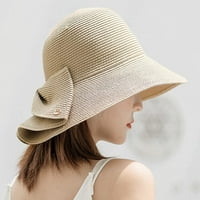 Ženske lagane slame sunce Sklopivi pakirani ljetni šešir