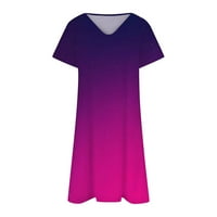 Haljine za prodaju za žene plus veličine kratkih rukava za štampanje cvjetnog uzorka V-izrez Maxi labavi