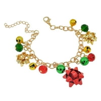 Božićna ogrlica Šareni božićni nakit Set ogrlica naušnice narukvica Još svečana novogodišnja dar