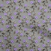 Onuone pamučni dres Ljubičasta tkanina cvjetna retro tkanina za šivanje tiskane ploče od tiskane od