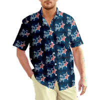 4. jula muške havajske majice USA Nacionalna zastava majica TEE grafički 3D košulja CALLER casual svakodnevno