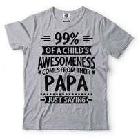 Muška papa majica Papa majica Dan otac Papa Thirt Papa pokloni smiješna izreka majica Nova papa majica