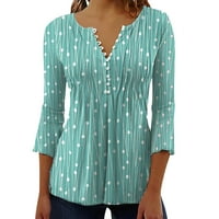 HUNPTA FALL zimske majice za žene bljeskalice s dugim rukavima V izrez bluza majica majica