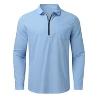 Trendy Muške košulje pune boje pamučna posteljina casual labavi plus veličina ljetna košulja sa zatvaračem