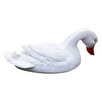 Wytyjxccyy Swan Decoy za guske, Swan Decoy Ribnjak Ptica za odvraćanje od dekorata Lov Lov plutajući ukrasi, realistična plastična patka lov na baštolje