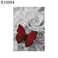 Park 30x cvijet ruže leptir puni okrugli dijamantski slikanje DIY CROSS Stitch Decor