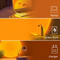 Elroy USB projektor fleksibilna LED zaštitna lampica dugina zalaska sunca svjetla vedro prenosiv