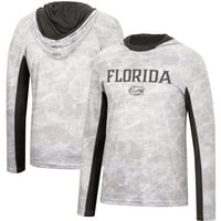 Muški kolosseum bijeli Florida Gators Mossy Hrast SPF Performanse dugih rukava majica s dugim rukavima