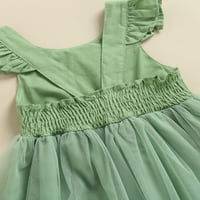 Canrulo Toddler Kid Baby Girls Ljetne haljine ruffle fly rukave Tulle princeza haljina za reprodukciju