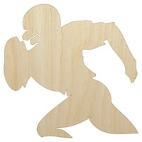 Nogometni igrač trčeći čvrsti drveni oblik Nedovršeni Clout Craft DIY Projekti Debele