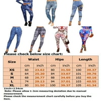 Colisha Ženske hlače visoke staklene pantalone Hlače Skinny Stretch struk Jeggings Style-B XS