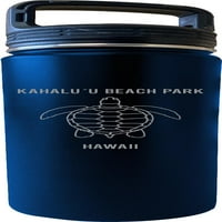 Kahalu'u Park na plaži Hawaii Suvenir Oz ugravirani mornarički izolirani dvostruki zidni čelični čelični