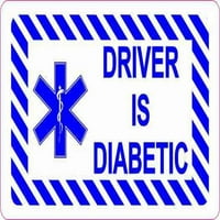 3.5in 2in vozač je dijabetičan magnetni magnetni medicinski znak upozorenja