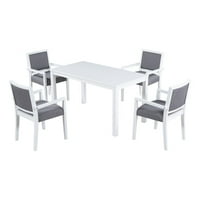 Set za trpezarijski stol od 5 komada sa rukama sa rukama tapaciranim trpezarijskim stolicama