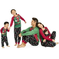 Fanvereka Božićne pidžame Usklađivanje porodičnih žena Man Baby Nosite Xmas tiskanu zabavu Početna noćna