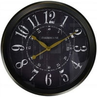 Waltham Hoc1302A in. QA Wall Clock - Rimske brojeve - antička crna futrola