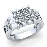 Dijamantni rubni rez dijamantski rubni rubni prsten čvrsta 14k ruža, bijela ili žuta zlatna FG vs