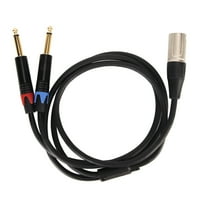Dual to XLR muški i razdjelni kabel, muški XLR na dual TS Mono utikače, mikrofonski audio adapter za
