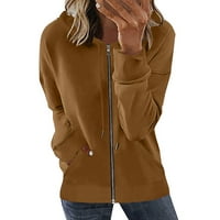 Pejock ženske sak dukseve tinejdžerske djevojke prevelike duksere Y2K odjeća slatka jeseni kasuta sa džepovima Ženska zimska runo zgušnjavanje kaputa sa džepovima